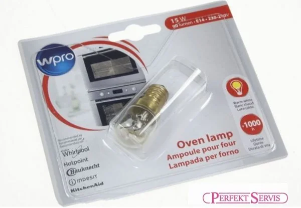 Žárovka do trouby 15W 300C W-pro menší na Fagor nebo 484000008842 nebo 304CU07 nebo 50288142008