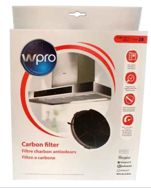 uhlíkový filtr typ 28 průměr 240mm pro odsavače par AKR 420/1, AKR 520, AKS 513